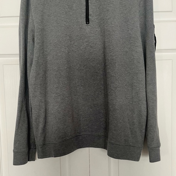 {Bugatchi Uomo} 1/4 Zip Pullover Sweatshirt in Grey - Men's XL - Picture 3 of 12